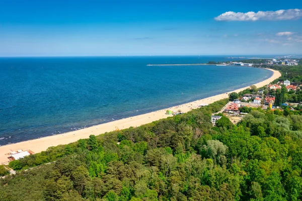 Östersjön Stranden Gdansk Brzezno Sommaren Polen — Stockfoto