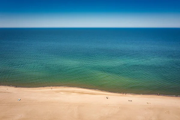 Luftaufnahme Des Strandes Jastrzebia Gora Der Ostsee Sommer Polen — Stockfoto