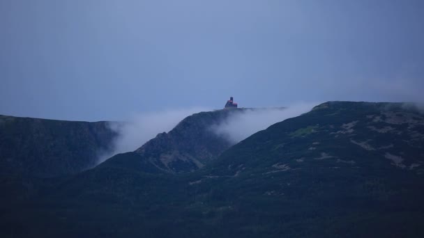 Morning Mists Karkonosze Mountains Poland — Stok video