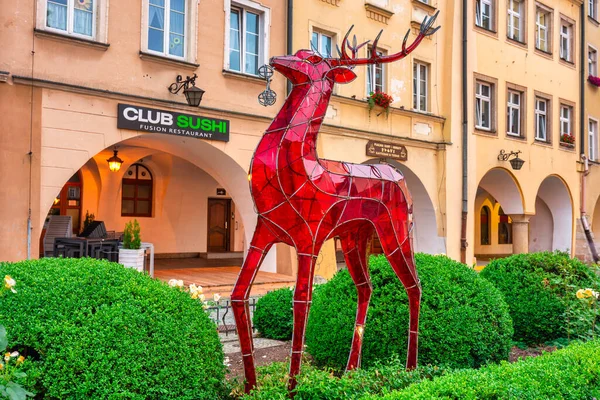 Jelenia Gora Poland June 2022 Glass Deer Emblem Town Jelenia — Foto de Stock