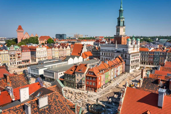 Beautiful Architecture Main Square Poznan Summer Poland — Stock Fotó