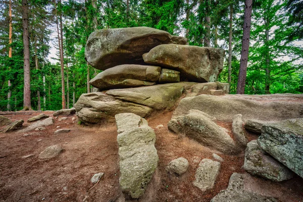 Unusual Granite Rock Formation Izera Mountains Poland — Stock Photo, Image