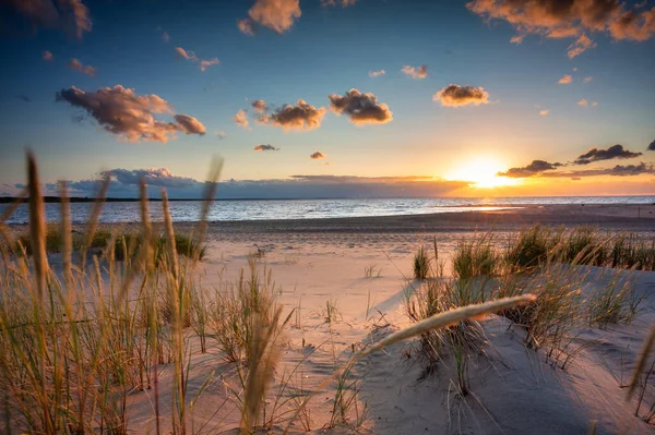 Beautiful Sunset Beach Sobieszewo Island Baltic Sea Poland — ストック写真