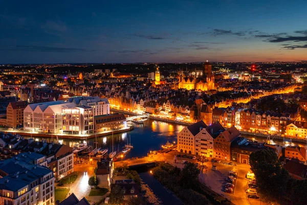 Beautiful Architecture Main Town Gdansk Dusk Poland — 스톡 사진