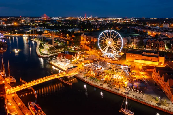 Beautiful architecture of the Main Town of Gdansk at dusk. Poland
