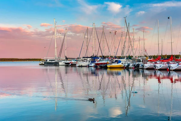 Gdansk Poland July 2022 Beautiful Scenery Yacht Marina Baltic Sea — Zdjęcie stockowe