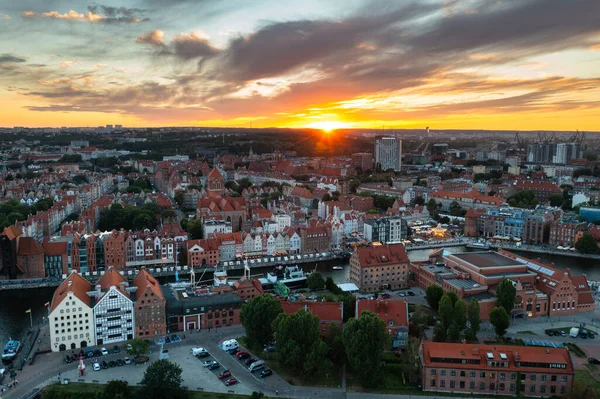 Gdansk Poland July 2022 Beautiful Architecture Main Town Gdansk Motlawa — Fotografia de Stock