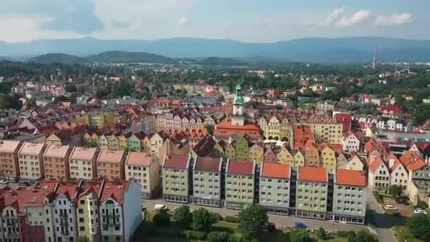 Beautiful Architecture Jelenia Gora Summer Poland — Stock video