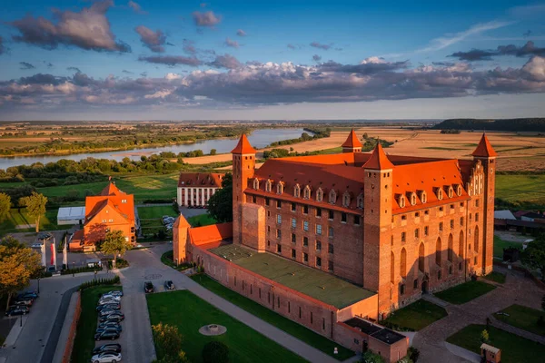 Teutonic Castle Gniew Light Setting Sun Poland — 스톡 사진