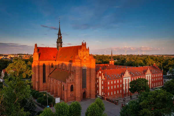 Roman Catholic Diocese Pelplin Sunset Poland — Zdjęcie stockowe