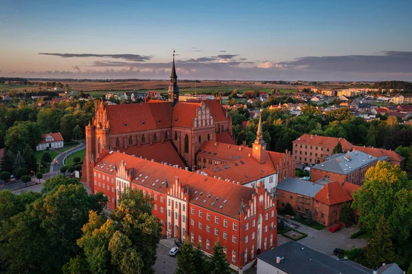 Roman Catholic Diocese Pelplin Sunset Poland — Foto Stock