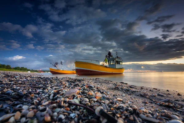 Beautiful Sunrise Beach Baltic Sea Sopot Poland — Stockfoto