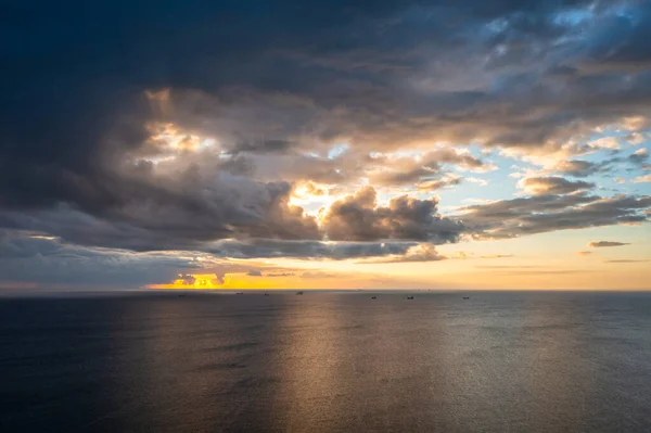 Cloudy Sunrise Baltic Sea Poland — Photo