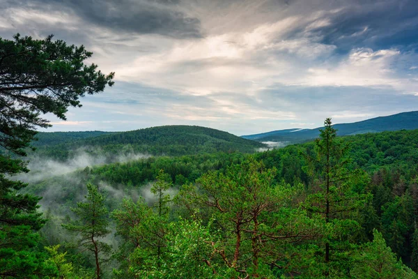 Panorama Karkonosze Mountains Poland Dawn — Zdjęcie stockowe