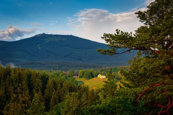Panorama Karkonosze Mountains Poland Dawn — Stock Photo, Image