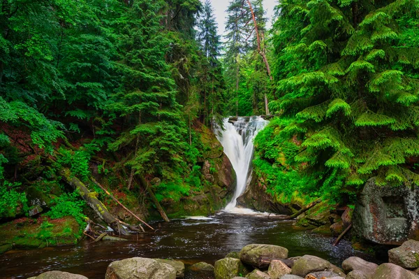 Beautiful Szklarki Waterfall Karkonosze Mountains Poland — 스톡 사진