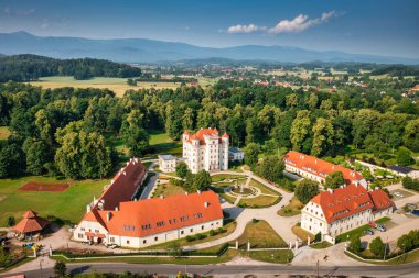 Beautiful architecture of the Wojanow Palace in Lower Silesia. Poland