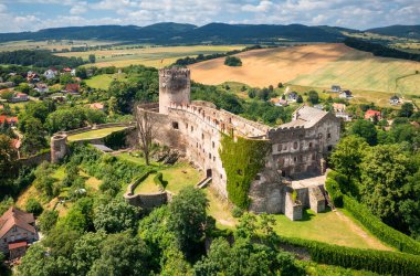 Beautiful architecture of the Bolkow castle in Lower Silesia at summer. Poland