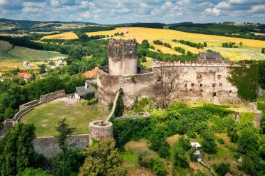 Beautiful architecture of the Bolkow castle in Lower Silesia at summer. Poland
