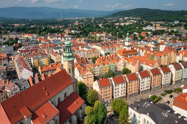 Beautiful Architecture Town Hall Square Jelenia Gora Summer Poland — Stock Photo, Image