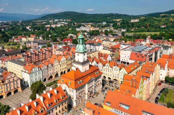 Beautiful Architecture Town Hall Square Jelenia Gora Summer Poland — Stock Photo, Image