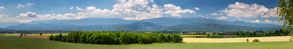 Panorama Giant Mountains Sunny Summer Day Poland — Stock Photo, Image