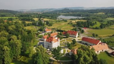 Beautiful architecture of the Wojanow Palace in Lower Silesia. Poland