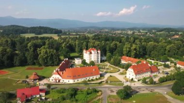 Beautiful architecture of the Wojanow Palace in Lower Silesia. Poland