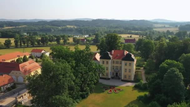 Beautiful Architecture Lomnica Palace Lower Silesia Poland — Wideo stockowe