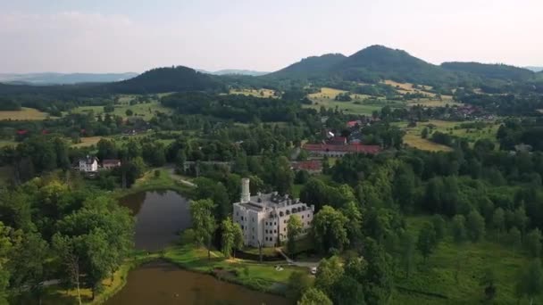 Castle Karpniki Krzyzna Mountain Lower Silesia Poland — Wideo stockowe