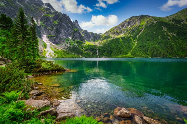 Paisagem Incrível Olho Lago Mar Nas Montanhas Tatra Polônia — Fotografia de Stock