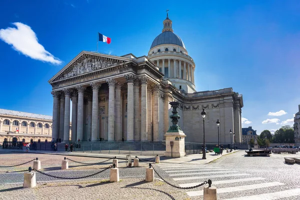 Piękna Architektura Panteonu Paryżu Znakiem Aux Grands Hommes Partie Reconnaissante — Zdjęcie stockowe