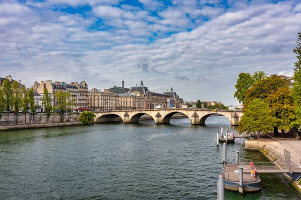 Pont Royal Híd Szajna Felett Orsay Múzeummal Háttérben Párizs Franciaország — Stock Fotó