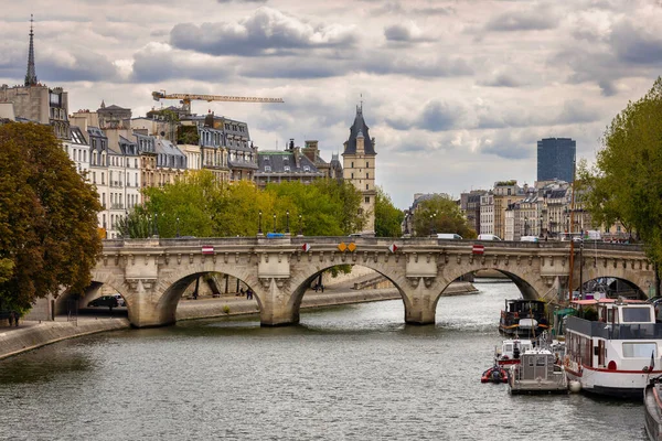Bridges Seine River Autumnal Paris France — Stock Photo, Image