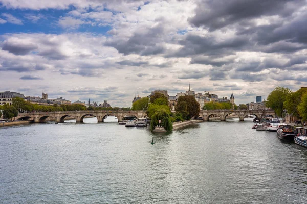 Bridges Seine River Autumnal Paris France — Stock Photo, Image