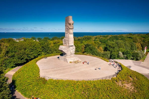 Gdansk Poland September 2022 Monument Defenders Coast Westereplatte Peninsula Gdansk — Stock Photo, Image