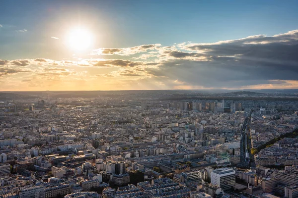 Panorama Paris City Sunset France — Stock Photo, Image