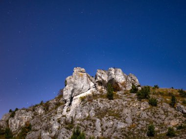 Czestochowa Jurassic dağlarının güzel manzarası, Polonya