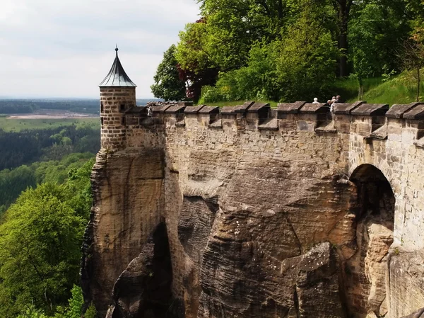 Königstein Fortress Rechtenvrije Stockfoto's