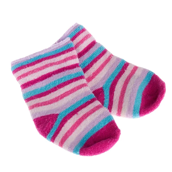 Baby Socken auf isoliertem weißem Hintergrund — Stockfoto