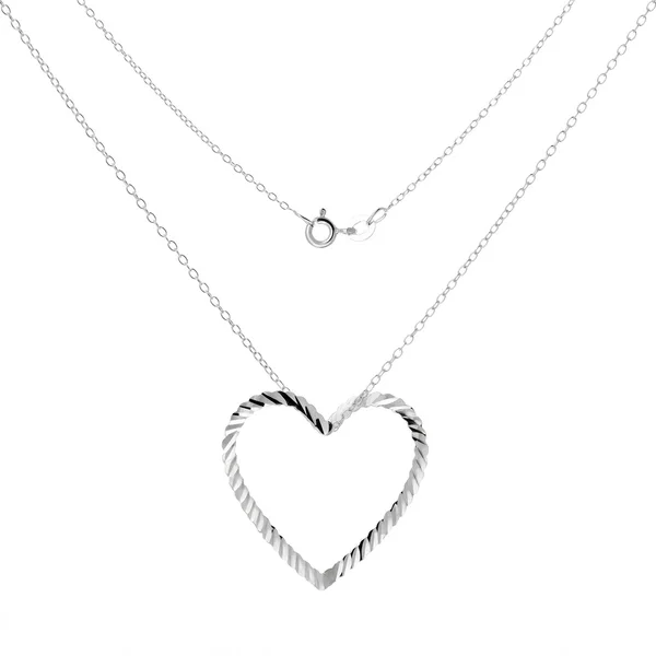 Silver necklace — Stock Photo, Image