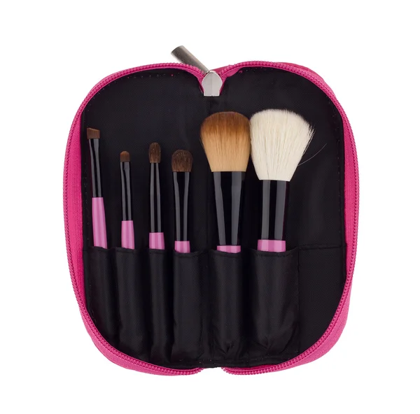 Set of brushes for makeup isolated on white background — Stock Photo, Image