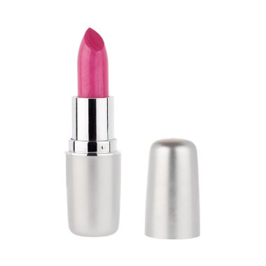 Beyaz arkaplanda kırmızı ruj izole edildi 