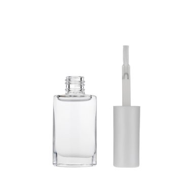 şeffaf oje üzerinde beyaz izole