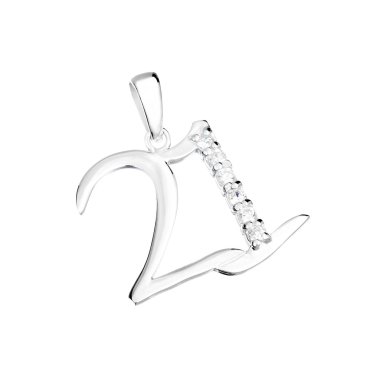 21 numara ile gümüş kolye