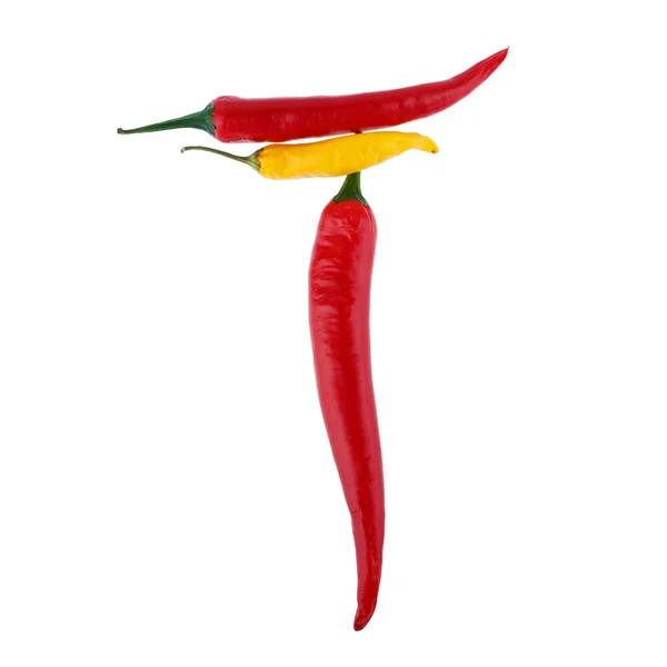 Red hot chili pepper isolated on a white background — Stock Photo, Image