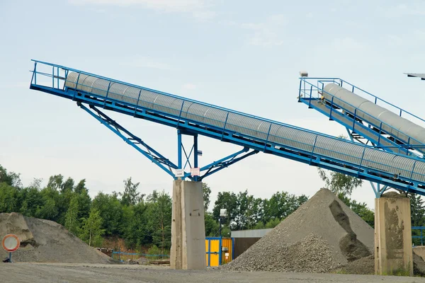 Belt conveyors - Mining in the quarry — Stock Photo, Image