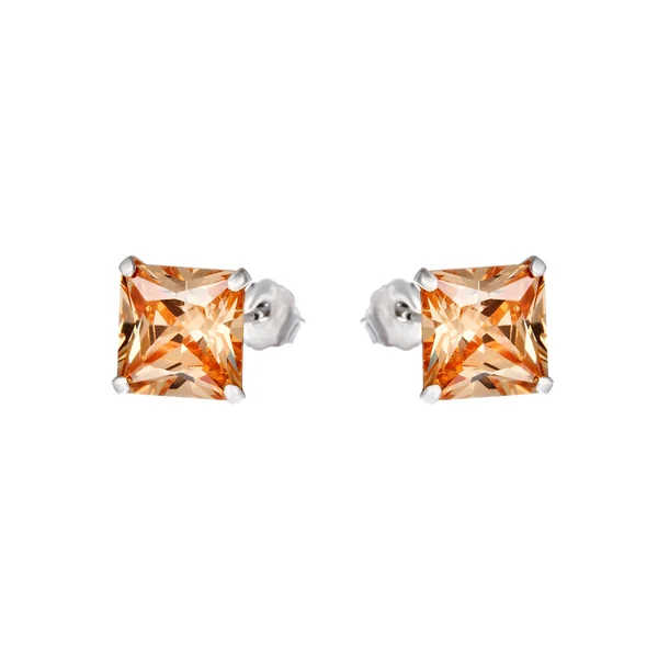 Earrings isolated on white — Stock Photo, Image
