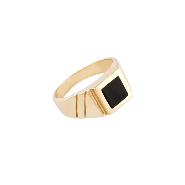 Anillo de oro sobre fondo blanco — Foto de Stock