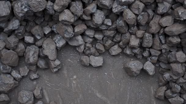 Pilha Carvão Marrom Para Aquecimento — Vídeo de Stock
